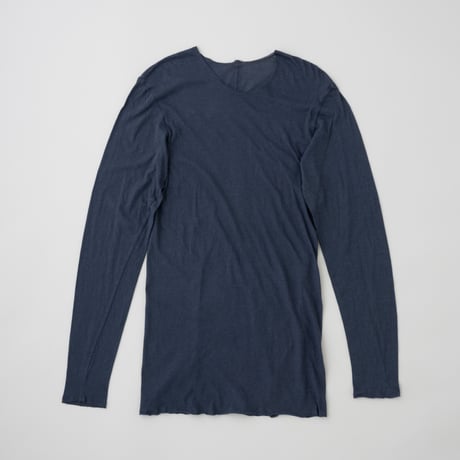 ユニセックス長袖Tシャツ　ブルーグレー
