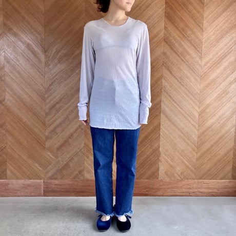 ユニセックス長袖Tシャツ　アイスグレー