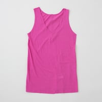 ジョディ波々Vネックタンクトップ　マゼンダ
