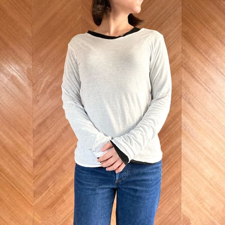 ケイト長袖Tシャツ　ホワイト