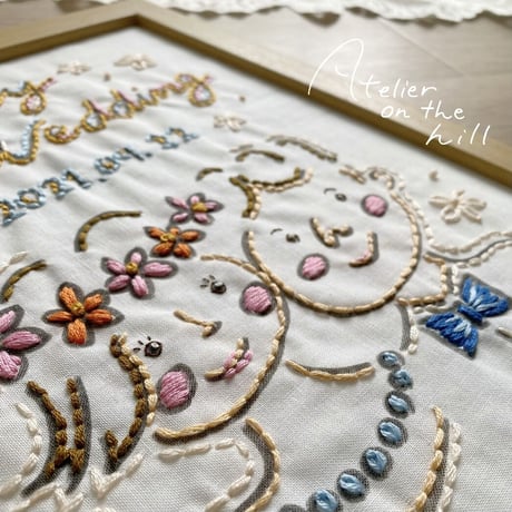 ふたりの記念刺繍「together」