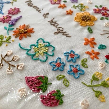 ふたりの記念刺繍「garden party」