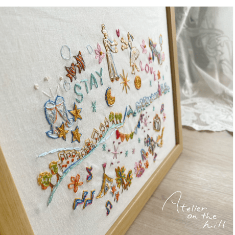ふたりの記念刺繍「STAY LOVE」