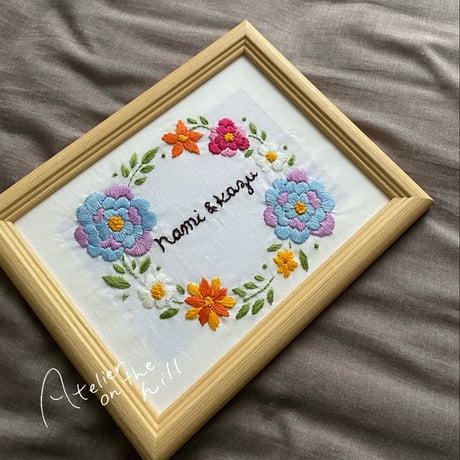 フラワーリース刺繍『en』