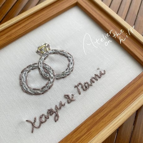 結婚記念刺繍 ring