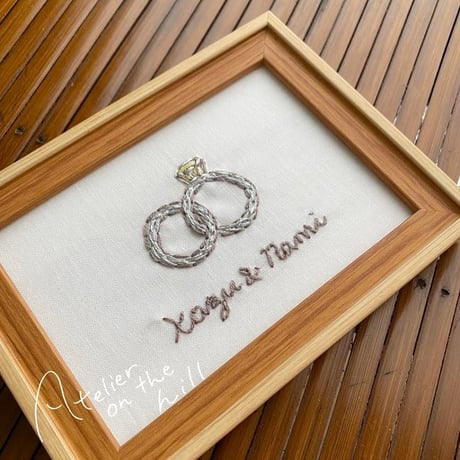 結婚記念刺繍 ring