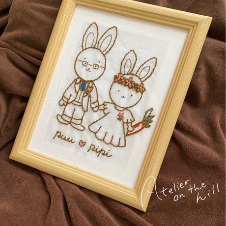 ふたりの記念刺繍 「USAGI LIFE」