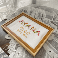 誕生記念お名前刺繍「kirarina」
