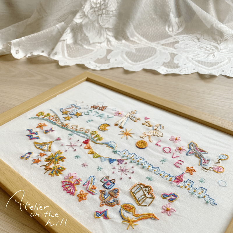 ふたりの記念刺繍「STAY LOVE」 | Atelier on the hill