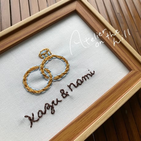 結婚記念刺繍 ring