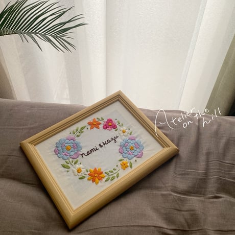 フラワーリース刺繍『en』