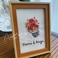 ミニブーケ刺繍 ローズ🌹