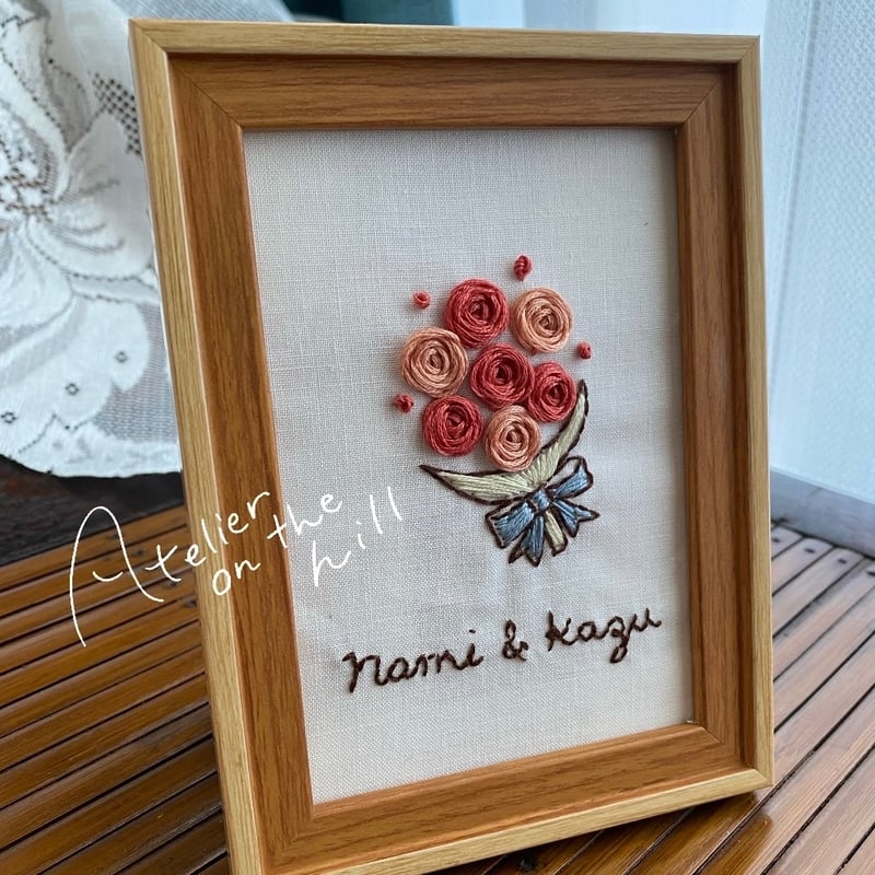 ミニブーケ刺繍 ローズ🌹 | Atelier on the hill
