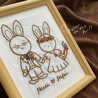 ふたりの記念刺繍 「USAGI LIFE」