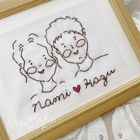 似顔絵刺繍 「ふたりのPortrait」