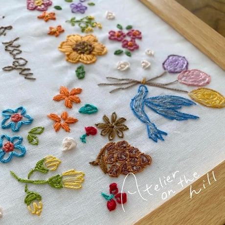 ふたりの記念刺繍「garden party」