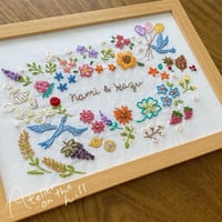 ふたりの記念刺繍「garden party」
