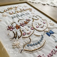 ふたりの記念刺繍「together」