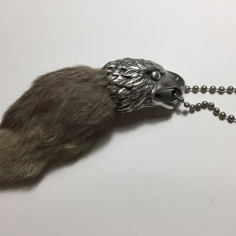 ◇シルバー◇イーグルヘッド ラビットフット キーホルダー