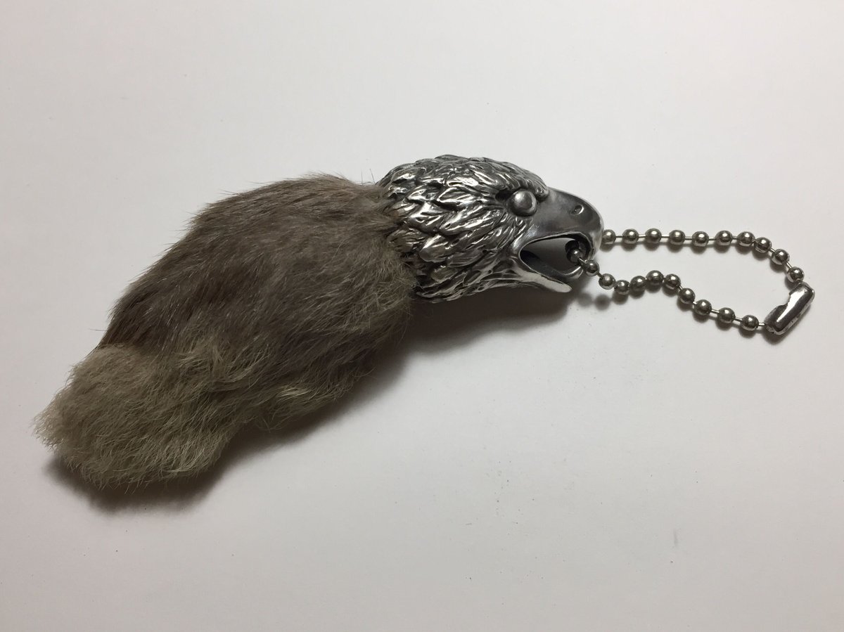 ◇シルバー◇イーグルヘッド ラビットフット キーホルダー