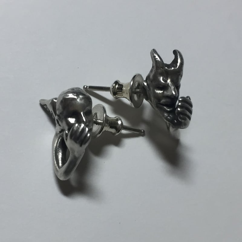 耳元で囁く悪魔と天使のピアス | progressive art jewelry 耳元で囁く悪魔と天使のピアス | progressive art jewelry