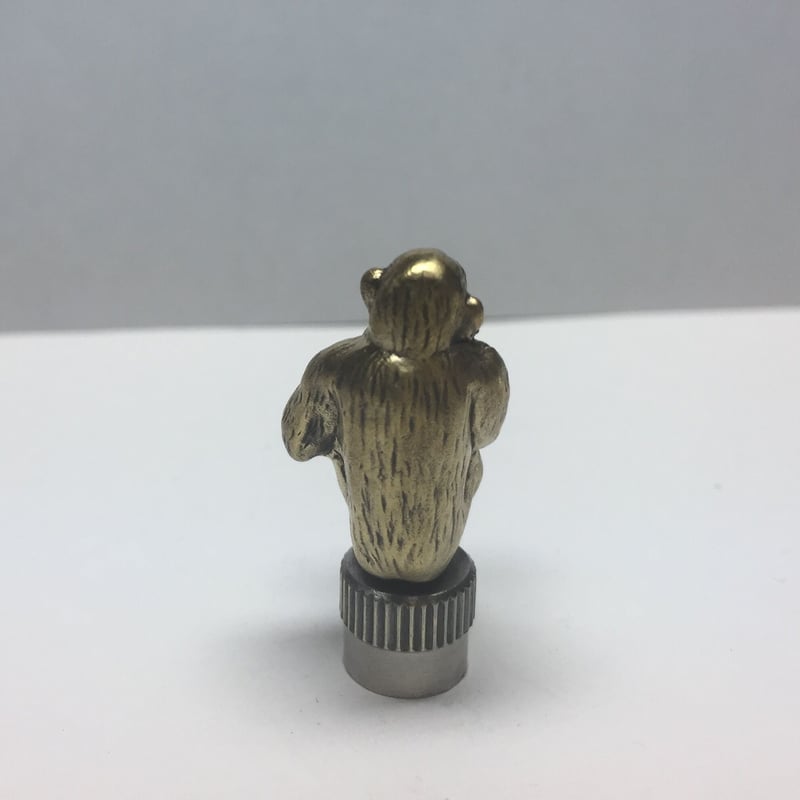 ★オーダー◇自転車の仏式対応◇猿 & スカル バルブキャップ2個◇真鍮 ☆オーダー◇自転車の仏式対応◇猿 & スカル バルブキャップ2個◇