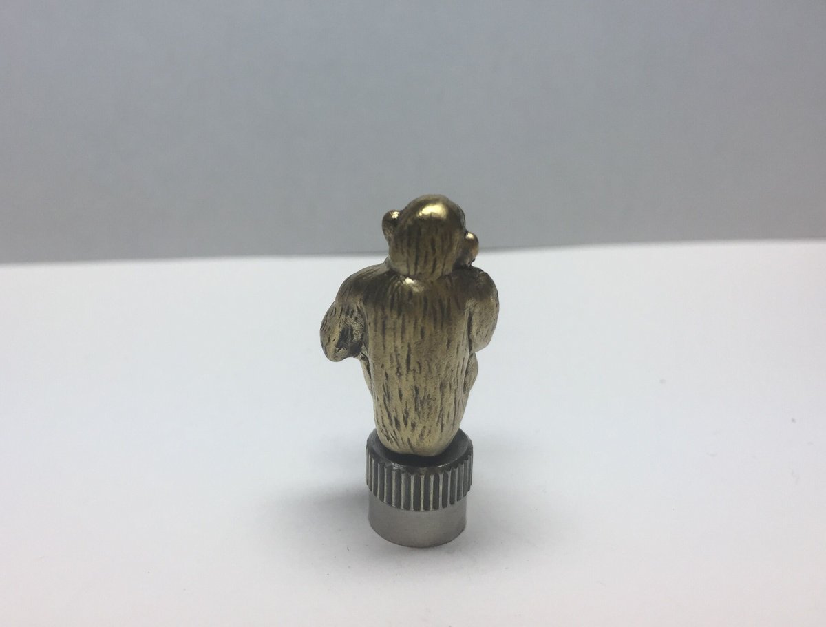 ★オーダー◇自転車の仏式対応◇猿 & スカル バルブキャップ2個◇真鍮 ☆オーダー◇自転車の仏式対応◇猿 & スカル バルブキャップ2個◇