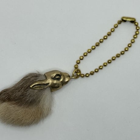 ◇真鍮◇ラビットフット キーホルダー ◇ナチュラル