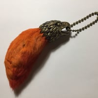 ◇真鍮◇イーグルヘッド ラビットフット キーホルダー ◇オレンジ