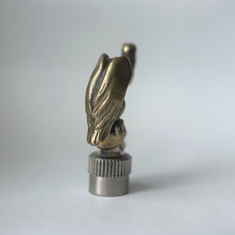 ◇真鍮 ◇ハゲタカとスカル バルブキャップ | progressive art jewelry