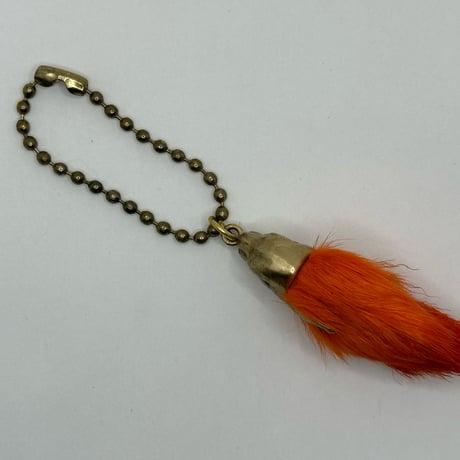 ◇真鍮◇ラビットフット キーホルダー◇オレンジ