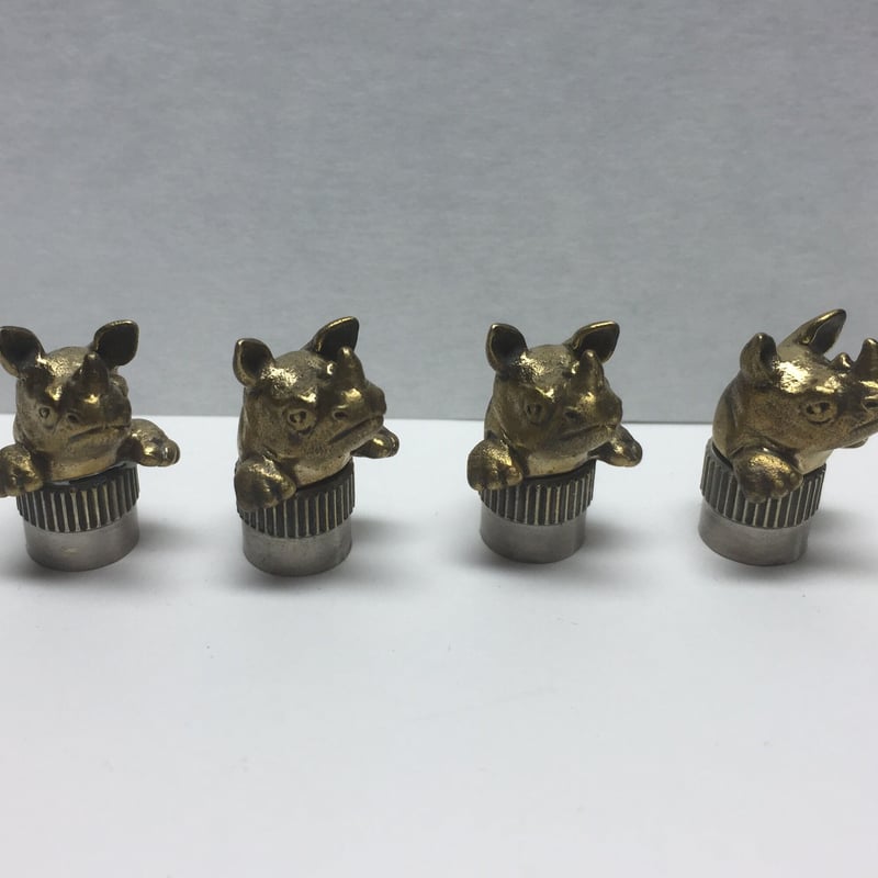 ◇真鍮◇4個セット◇サイ バルブキャップ | progressive art jewelry