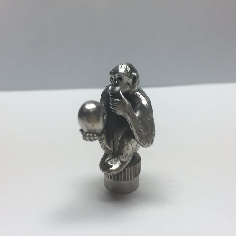 ★オーダー◇自転車の仏式対応◇猿 & スカル バルブキャップ2個◇真鍮 ☆オーダー◇自転車の仏式対応◇猿 & スカル バルブキャップ2個◇