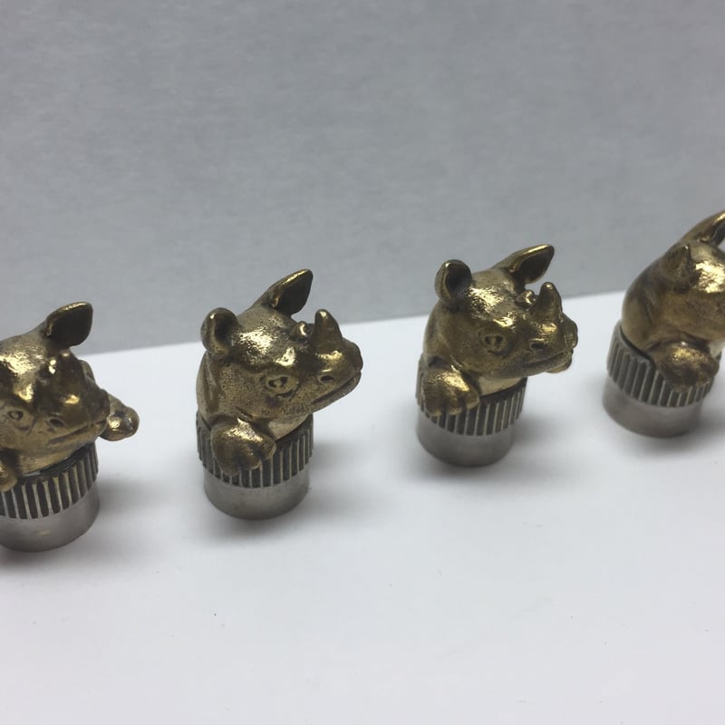 結婚祝い ◇真鍮◇4個セット◇サイ バルブキャップ jewelry art progressive | チャーム