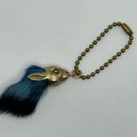 ◇真鍮◇ラビットフット キーホルダー ◇ネイビー