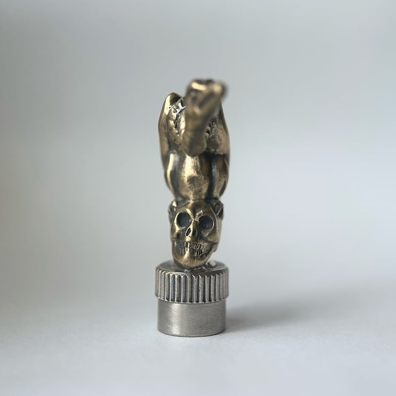 ◇真鍮 ◇ハゲタカとスカル バルブキャップ | progressive art jewelry