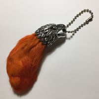 ◆シルバー◆イーグルヘッド ラビットフラックット キーホルダー◆ オレンジ