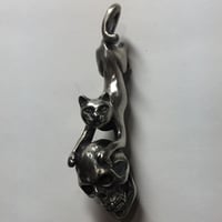 ◆シルバー◆猫と髑髏のペンダント