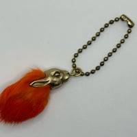 ◇真鍮◇ラビットフット キーホルダー◇オレンジ