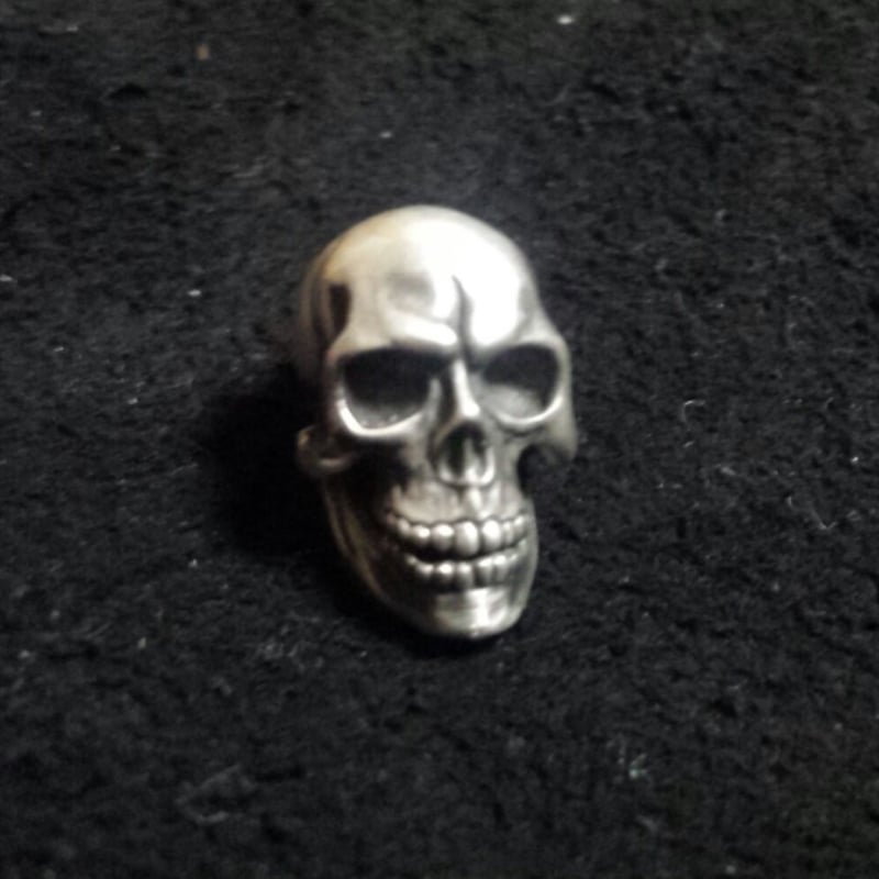 真鍮 スカル コンチョ 2個 コンチョ 真鍮 スカル Skull ドクロ 銀 直径 約24.5mm レザー