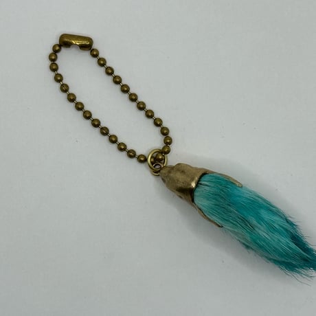 ◇真鍮◇ラビットフット キーホルダー ◇グリーン