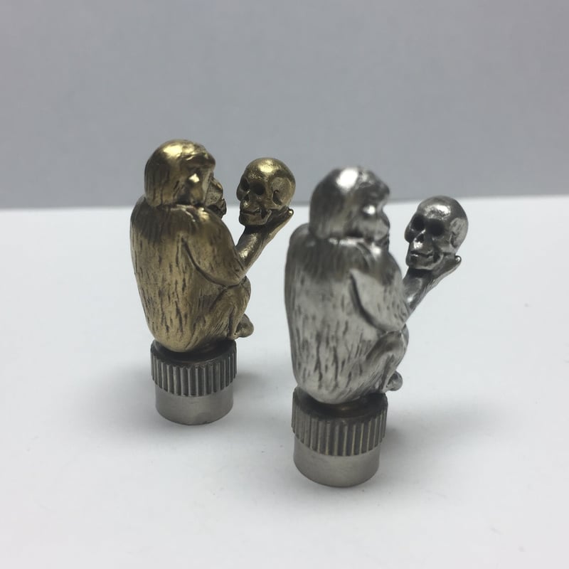◇真鍮◇猿 & スカル バルブキャップ | progressive art jewelry