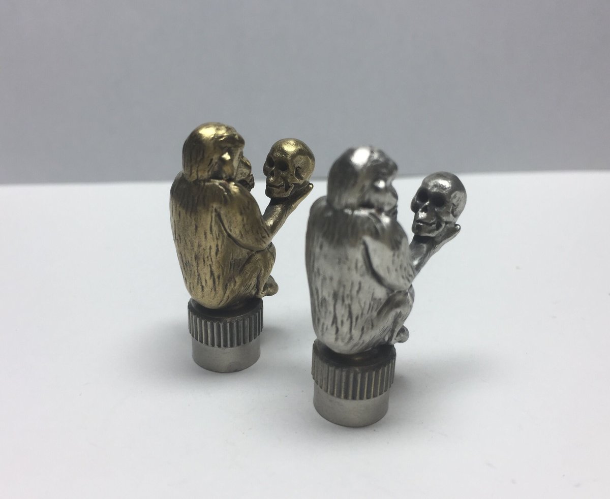 ◇真鍮◇猿 & スカル バルブキャップ | progressive art jewelry