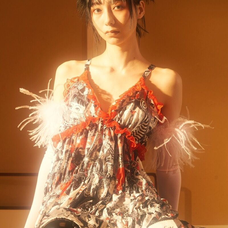 MEEWEE×Suehiro Maruo 少女椿 Night dress | MEEWEE MEEWEE×Suehiro Maruo 少女椿 Night dress | MEEWEE