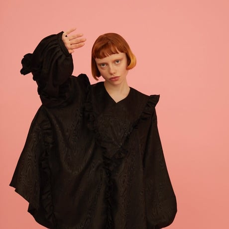3D FRILL DRESS  Black