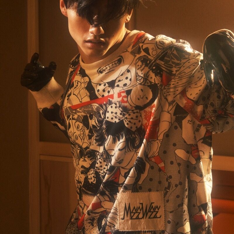 meewee dinkee 少女椿 コラージュTシャツ