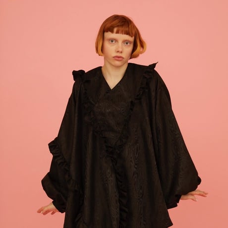 3D FRILL DRESS  Black
