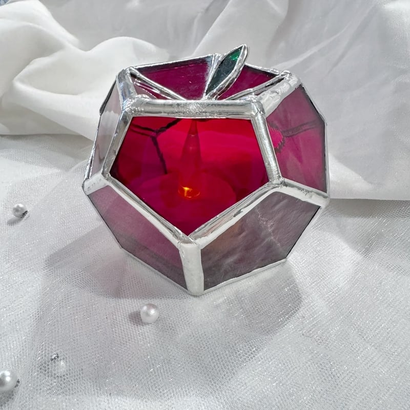 asa works / ステンドグラス キャンドルホルダー/りんご | Asherry