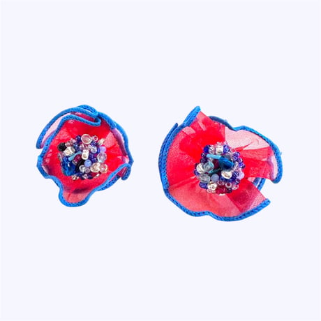 Hamy / 2tone frill pierce/earring