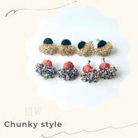 Chunky style /ビーズフリンジイヤーアクセサリー